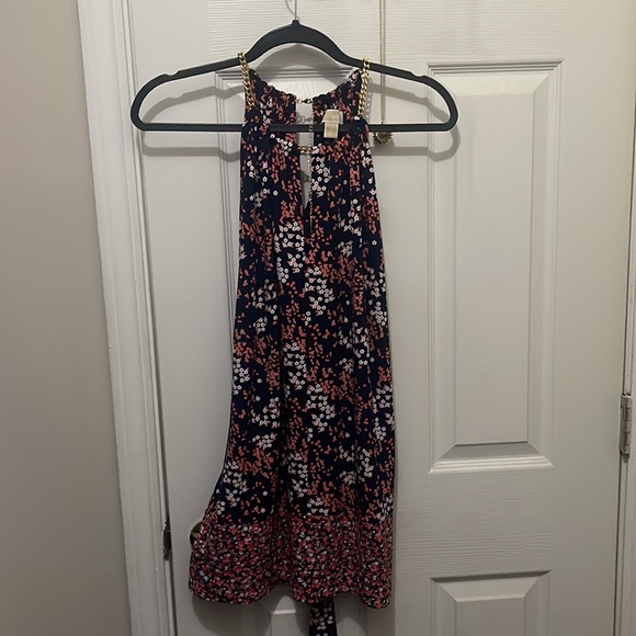 🌟 MICHAEL Kors floral chain halter top L - Picture 2 of 4